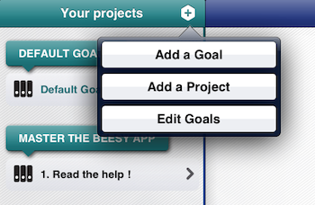 Use the best ipad apps for business - Project management iPad - add a goal Use the best ipad apps for business - Project management iPad - add a goal
