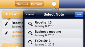 Créer une note à partir d'un modèle de réunion iPad