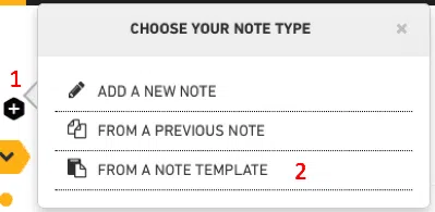 From a note template From a note template