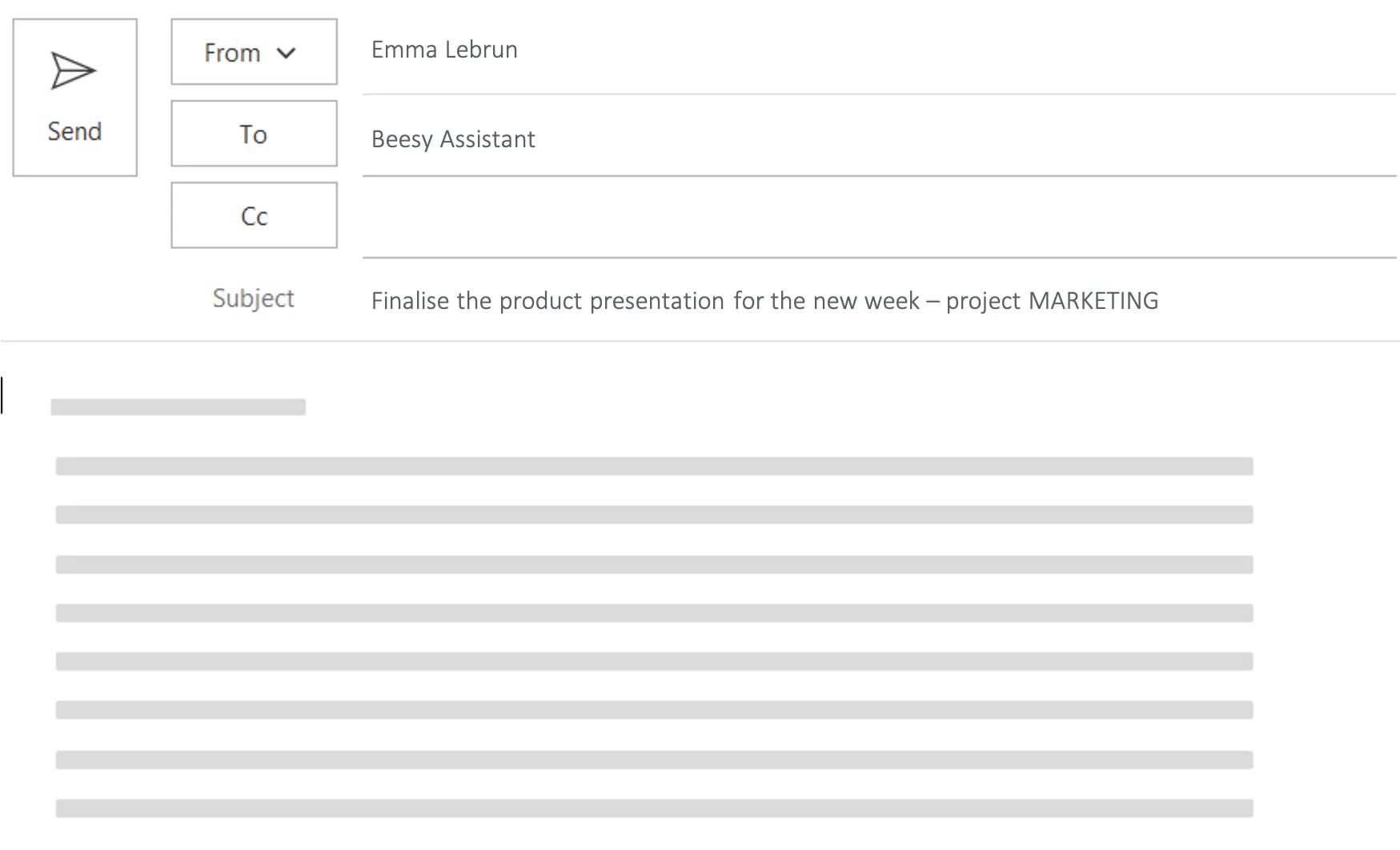 Beesy smart assistant - email to task Beesy smart assistant - email to task