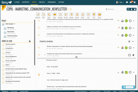 Actions dupliquées Actions dupliquees - calendar widget