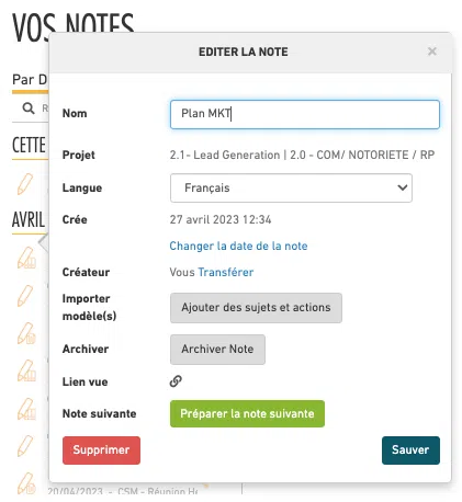 Nouveauté Beesy - Une vue calendrier et des notes multi-projet - widget calendrier Capture decran 2023 05 04 a 09.30.05 - widget calendrier