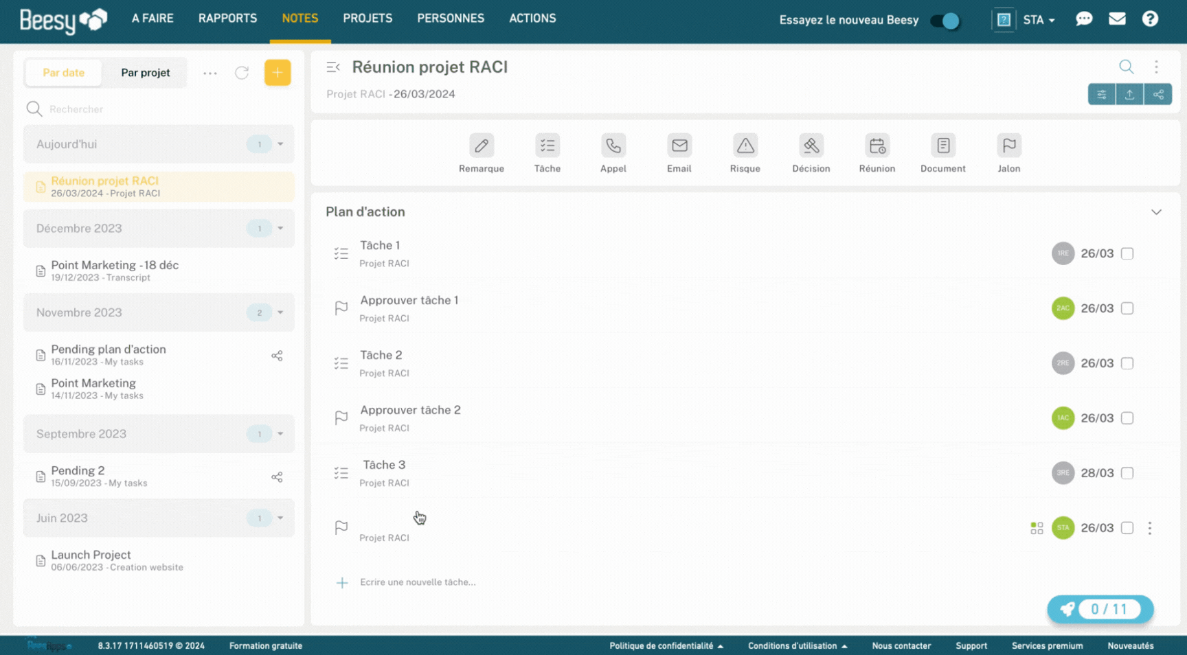 RACI - Gestion de projet 100% infaillible, succès garanti - raci Raci dans Beesy