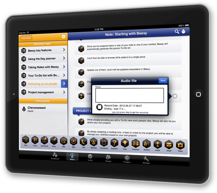 Beesy HD v1.3 Beesy HD v1.3- integrates audio recording app