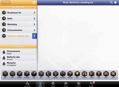 Easily write notes on iPad from your previous notes with Beesy 1.50