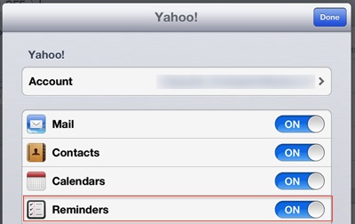 Beesy - sync iOS reminders with Yahoo Task iPad