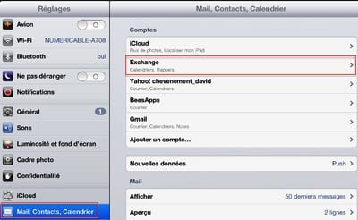 Synchroniser avec Outlook Synchroniser avec Outlook