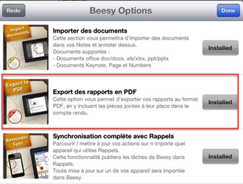 Export to PDF on iPad with Beesy 1.60