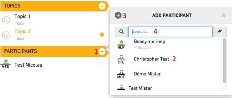 Add participants Add participants