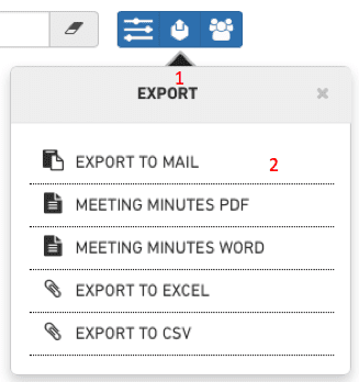 Export par mail Export to mail