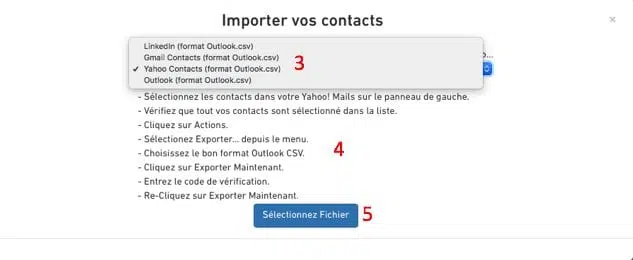 Importer contacts 2