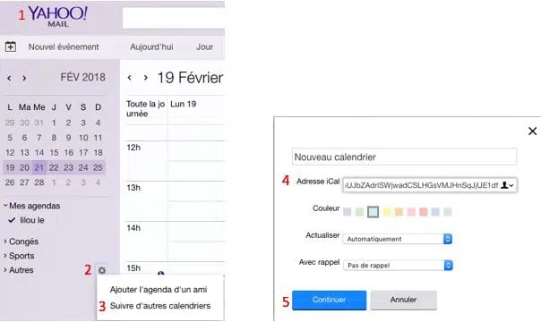 calendrier Yahoo fr 2 -