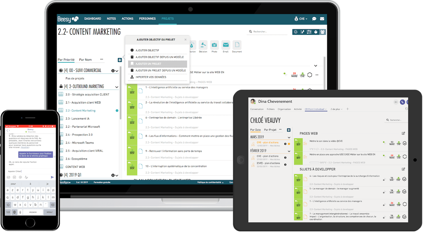 Manage actions and the progress of the team Manage actions and the progress of the team