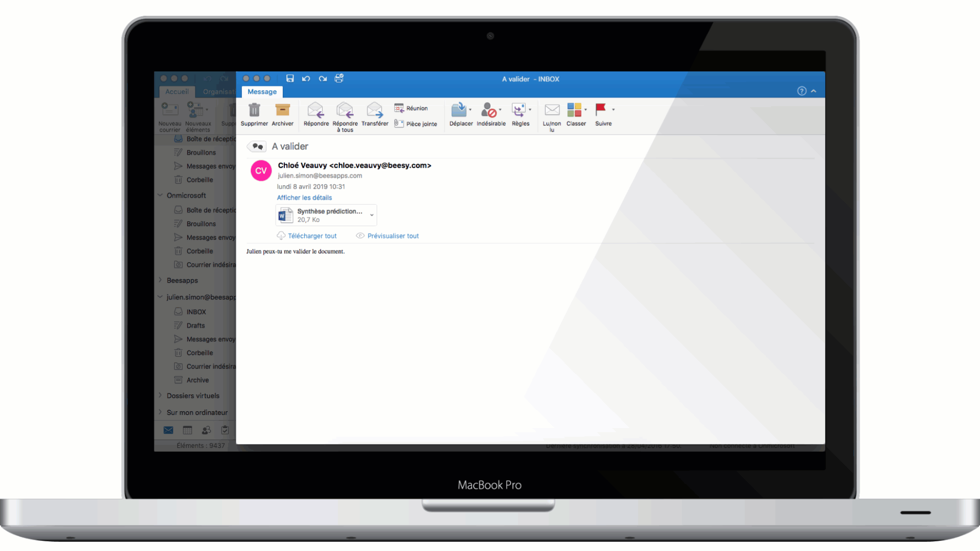 Transfert de mail - Intelligence artificielle Manager