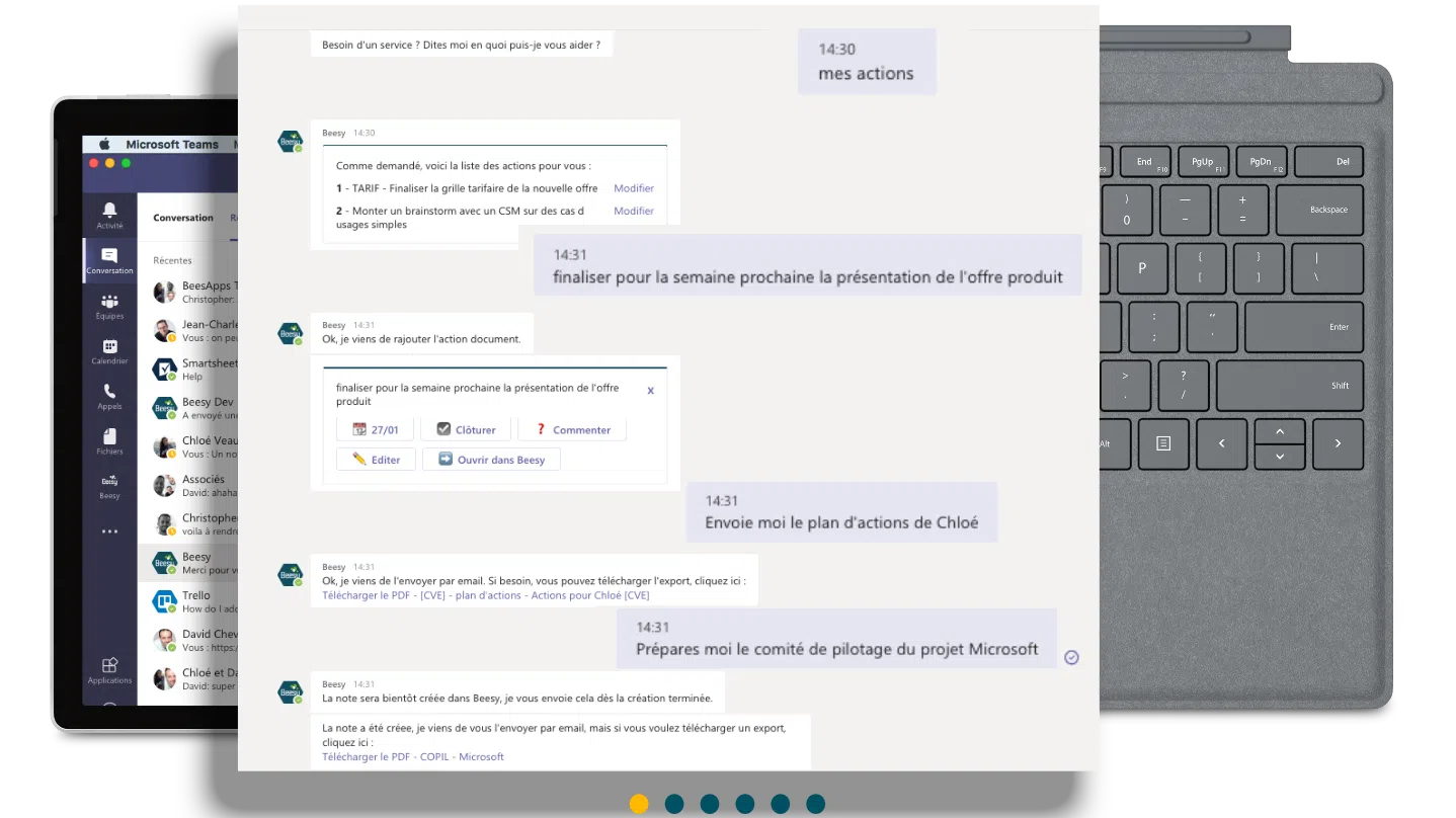 chatbot Beesy dans Teams