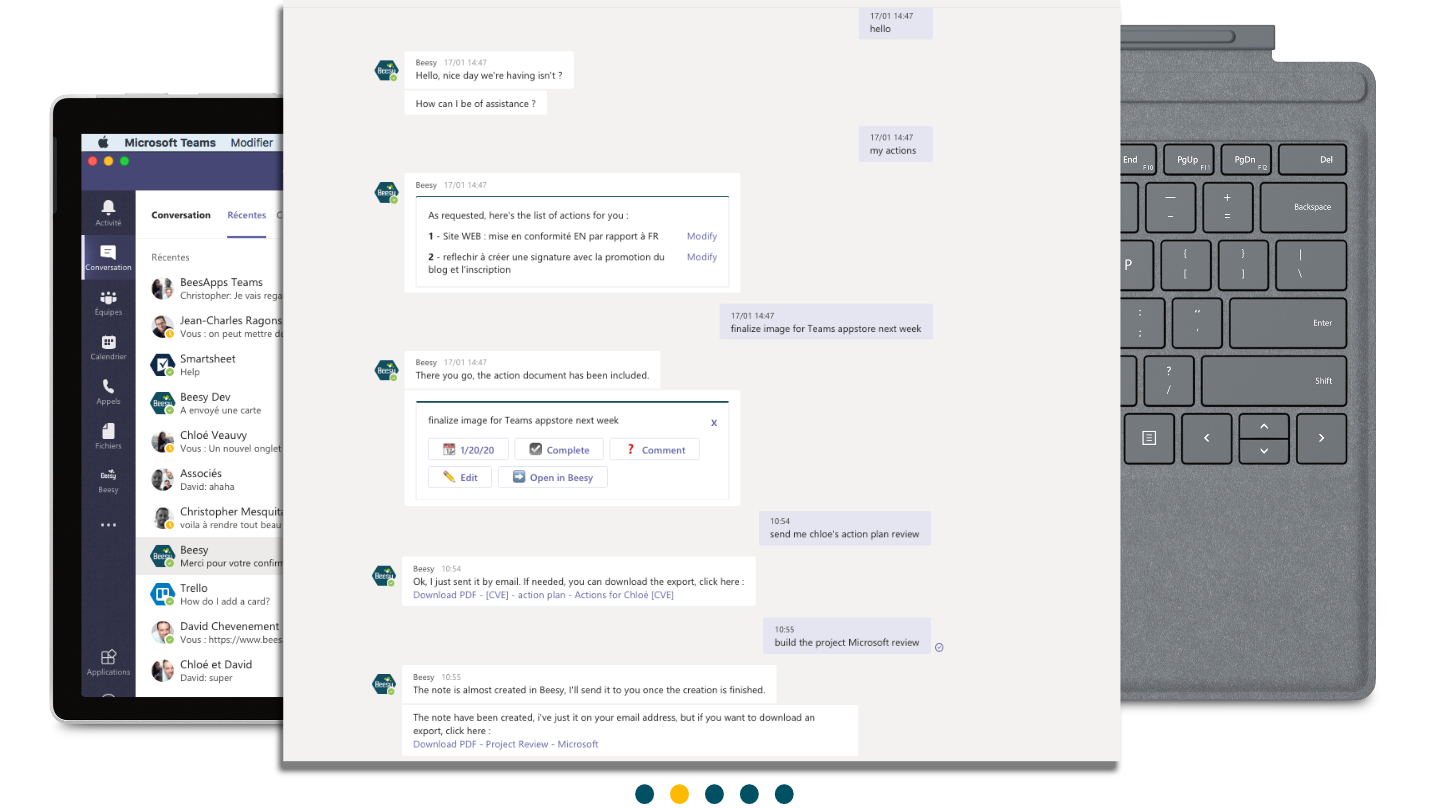 chatbot Beesy in Teams chatbot Beesy in Teams