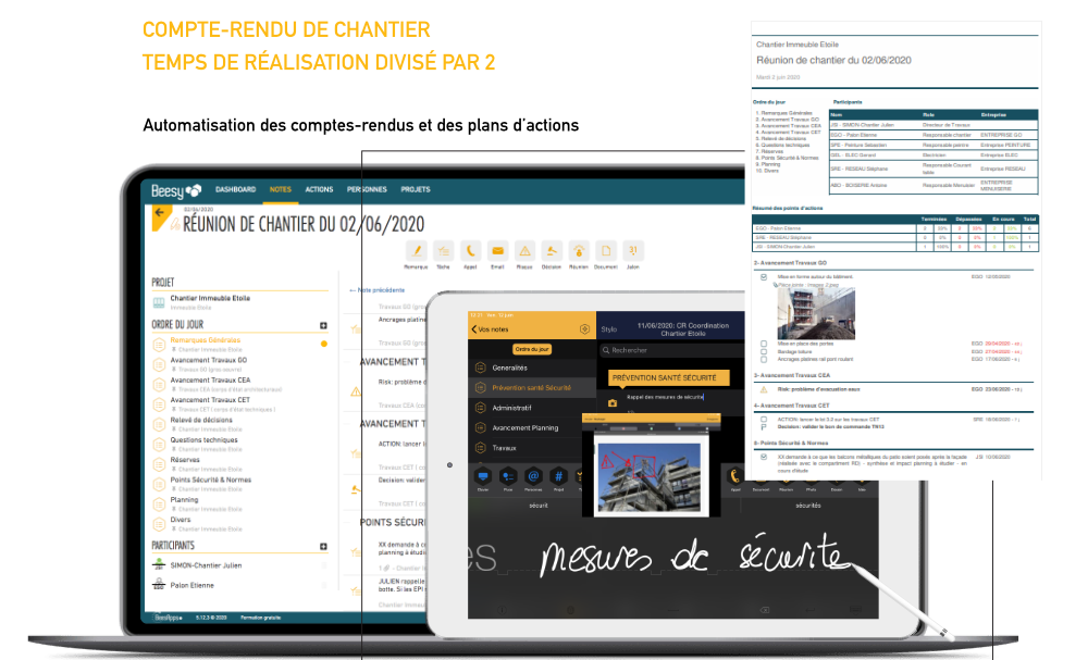 Beesy pour les directeurs de travaux