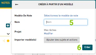 Modèle de note