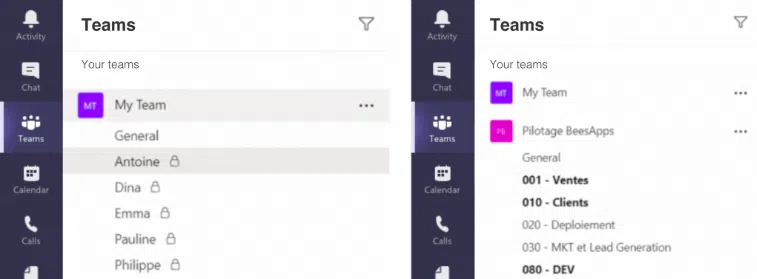 configuring your activity in Microsoft Teams