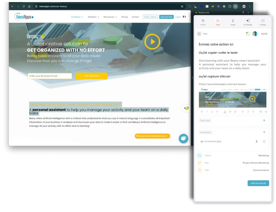 Chrome extension FR 2 1 - Gérer votre activité