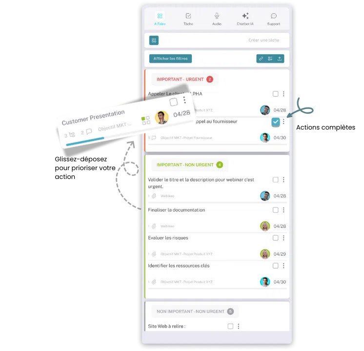 Chrome extension FR 4 - Gérer votre activité